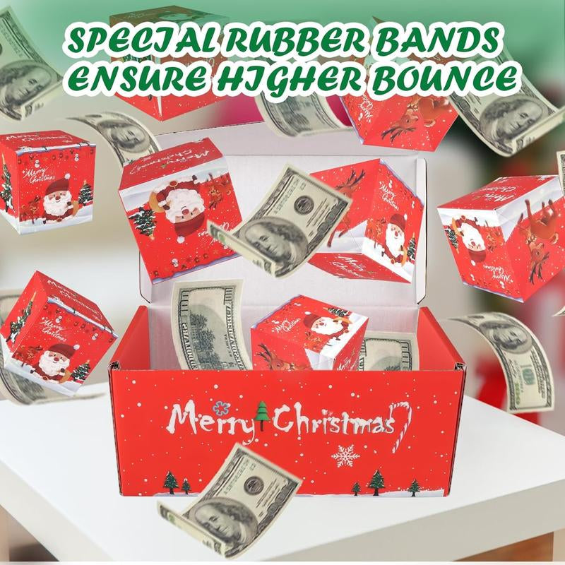 Surprise Gift Box Explosion Unique Folding Bouncing Red Envelope Cash Box with Confetti for Birthday Anniversary Valentine and Proposal