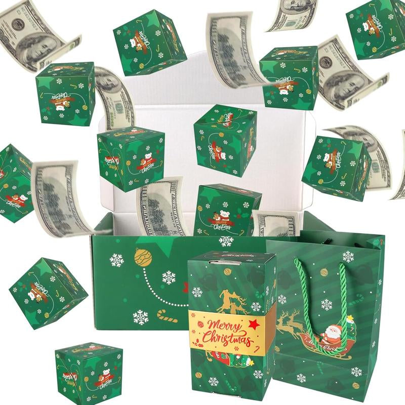 Surprise Gift Box Explosion Unique Folding Bouncing Red Envelope Cash Box with Confetti for Birthday Anniversary Valentine and Proposal