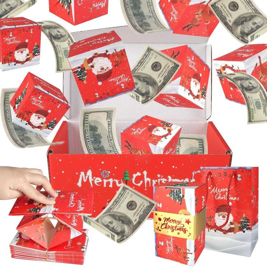 Surprise Gift Box Explosion Unique Folding Bouncing Red Envelope Cash Box with Confetti for Birthday Anniversary Valentine and Proposal